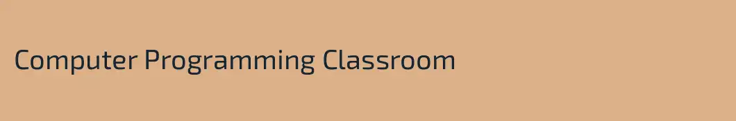 Computer Programming Classroom